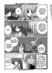  comic fate_testarossa greyscale hard_translated lyrical_nanoha mahou_shoujo_lyrical_nanoha_strikers mikage_takashi military military_uniform monochrome multiple_girls side_ponytail takamachi_nanoha translated tsab_air_military_uniform tsab_ground_military_uniform uniform 