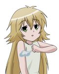  blonde_hair flat_chest green_eyes highres kusano long_hair non-web_source sekirei solo transparent_background vector_trace very_long_hair 