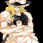  alphes_(style) auer blonde_hair cho_marisa hat kirisame_marisa muscle muscular_female parody ribbon solo style_parody touhou witch 