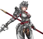  1girl armor hildegard_von_krone polearm solo soulcalibur soulcalibur_iv weapon 