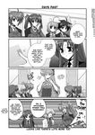  6+girls ahoge bashamichi bow caro_ru_lushe closed_eyes comic erio_mondial glasses greyscale hard_translated labcoat levantine lyrical_nanoha mahou_shoujo_lyrical_nanoha_strikers mikage_takashi military military_uniform monochrome multiple_girls ponytail shamal shario_finieno signum subaru_nakajima sword teana_lanster translated tsab_ground_military_uniform twintails uniform weapon yagasuri 