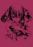  bosshi gothic_lolita lolita_fashion monochrome one_eye_closed original purple ribbon sketch solo twintails yu_(bosshi) 