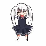  albino animated animated_gif chibi closed_eyes dress innocent_key kooh long_hair lowres pangya parody red_eyes smile solo touhou twintails white_hair 