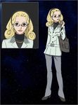  artist_request belt blonde_hair glasses hairband jacket jewelry lipstick long_hair lowres makeup necklace solo swena_dalton toward_the_terra 