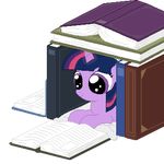  book cub cute equine female feral fort friendship_is_magic glowing horn magic mammal my_little_pony purple_eyes reading smile solo tomdantherock twilight_sparkle_(mlp) unicorn young 