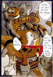  anal anal_fingering anthro bdsm better_late_than_never blush breasts butt comic daigaijin dialog dialogue english_text feline female fingering grin grope kung_fu_panda lesbian lynx mammal master_tigress nude pussy red_eyes side_boob smile sweat text tiger wu_sisters yellow_eyes 