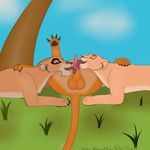  anus balls disney feline female feral lion lying male mammal nala on_back oral outside paws penis sex sheath simba spread_legs spreading the_lion_king vitani volatus 