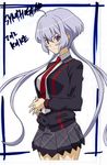  koike_satoshi lydian_academy_uniform purple_eyes purple_hair school_uniform senki_zesshou_symphogear twintails yukine_chris 