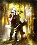  anthro canine cute duo eyes_closed female forest fox fur kissing male mammal outside silverdeni straight tree white_fur wood 