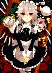  braid izayoi_sakuya neko-san_(dim.dream) short_hair solo touhou twin_braids white_hair 