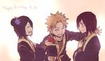  1girl 2boys happy_birthday konan multiple_boys nagato nagato_(naruto) naruto naruto_shippuuden yahiko yahiko_(naruto) yosakuh 