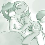  anus bestiality blush collar cradeelcin cutie_mark duo equine erection female feral friendship_is_magic hair half-closed_eyes horn horse human interspecies kissing lyra_(mlp) lyra_heartstrings_(mlp) male mammal monochrome my_little_pony penis plain_background pony pussy straight two_tone_hair unicorn 