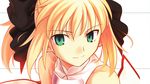  blonde_hair close fate/stay_night fate/unlimited_codes green_eyes saber saber_lily takeuchi_takashi 