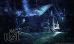  bad_id bad_pixiv_id blue collaboration dark forest grass house lantern nature night no_humans original scenery tree tree_shade ustream vvcephei watermark 