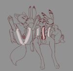 2024 3_toes animal_genitalia animal_penis anthro anus balls big_penis biped blush blush_lines bodily_fluids body_writing bodypaint butt canid canine canine_genitalia canine_penis chest_tuft dipstick_ears disney ear_markings erection european_rabbit eyes_closed facial_markings feet female female/female female_anthro fox french_kissing fur fur_markings genitals half-closed_eyes head_markings hindpaw interspecies ittybittykittytittys jack_savage judy_hopps kissing kneeling knot lagomorph leporid male male/male male_anthro mammal markings milestone multicolored_ears narrowed_eyes nick_wilde nude nude_anthro nude_female nude_male oryctolagus pawpads paws penis penis_grab predator/prey pussy rabbit red_fox red_penis roman_numeral saliva saliva_string simple_background sitting skye_(zootopia) soles spot_color spread_pussy spreading toes tongue tongue_out true_fox tuft zootopia