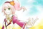  1girl alfa_system breasts coat frills green_eyes hairband kanonno_grassvalley long_hair pink_hair ribbon smile tales_of_(series) tales_of_the_world_radiant_mythology_3 