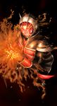 armor fire flame highres jewelry kamen_rider kamen_rider_wizard kamen_rider_wizard_(series) male_focus mask ring solo tailcoat viridian-c 