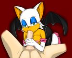  bat big_breasts breasts duo fellatio female human interspecies looking_at_viewer male mammal nibbles nude oral oral_sex penis rouge_the_bat sega sex sonic_(series) straight watching 