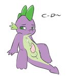  clopper-dude cub cum cum_on_self dragon friendship_is_magic green_eyes male my_little_pony penis reptile scalie spike_(mlp) young 