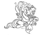  bigger_version_at_the_source canine equine female feral fluttershy_(mlp) fox friendship_is_magic horse hug male mammal my_little_pony pegasus plain_background pony sketch thekitsuubi wings 