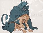  all_fours anal anal_penetration anthro balls belt biceps big_dom_small_sub big_muscles blue_fur blue_hair bracelet brown_eyes brown_fur brown_hair butt canine chest_tuft claws clenched_teeth cuffs cum cum_in_ass cum_inside cum_on_balls cum_on_butt cum_on_leg cum_on_penis cum_on_self cum_on_thigh cum_pool cum_while_penetrated cumshot digitigrade dog doggystyle erection eyes_closed fangs final_fantasy final_fantasy_vii from_behind fur gay hair hands-free holding horn humping jewelry kimahri kneeling long_hair male mammal markings messy muscles nipples nude open_mouth orgasm pecs penetration penis ponytail red_xiii ronso scar sex size_difference size_play teeth thewielder toe_claws torso_grab tuft uncut video_games 
