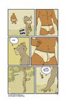  bear blush briefs bulge camping canine clothing comic dialog do_not_distribute english_text erection gay grizzly_bear lake male mammal only_if_i_love_you outside penis swimming text underwear undressing water wolf 