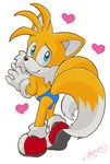  anthro balls blue_eyes blush butt canine cub edit embarrassed emerald-physics feral fox invalid_tag looking_at_viewer looking_back male mammal miles_prower plain_background pose seduction sega shy smile solo sonic_(series) speedo swimsuit underwear young 