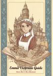  artist_name book brown_hair building carriage cover cover_page cup doily elizabeth_tower emma_(victorian_romance_emma) flower glasses gloves hair_up hat highres ink landmark leaf light_smile london maid maid_headdress mori_kaoru newspaper official_art open_book paper photo_(object) pipe pocket_watch rose scan scissors sepia tea teacup top_hat traditional_media upside-down victorian victorian_romance_emma watch white_flower white_gloves white_rose 