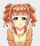  bad_id bad_pixiv_id blush brown_hair chiyama_(koromonn) green_eyes idolmaster idolmaster_(classic) orange_hair short_hair solo takatsuki_yayoi twintails 