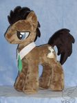  brown_hair cutie_mark doctor_whoof_(mlp) doctor_whooves_(mlp) equine feral friendship_is_magic hair horse male mammal my_little_pony necktie plushie pony real solo whitedove-creations 