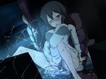  1girl arm_support bad_id bad_pixiv_id bare_legs black_hair blush cellphone chair character_doll computer dutch_angle female_ejaculation glowing glowing_eyes haguhagu inaba_himeko kokoro_connect long_legs masturbation night open_mouth orgasm phone pussy_juice pussy_juice_puddle ryuzen_goto sitting solo_focus tissue_box vibrator walk-in wince 