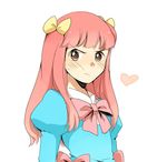  bad_id bad_pixiv_id bangs blue_dress blunt_bangs blush bow crossdressing dress hair_bow hair_ornament heart juliet_sleeves long_hair long_sleeves looking_at_viewer male_focus nts_64 otoko_no_ko pink_bow pink_hair pokemon pokemon_(anime) pokemon_bw_(anime) puffy_sleeves ribbon satomi_(pokemon) satoshi_(pokemon) sidelocks solo wig yellow_bow 