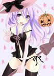  alternate_costume broom choujigen_game_neptune_mk2 halloween hat long_hair mikan_no_shiru nepgear neptune_(series) purple_eyes purple_hair solo witch_hat 