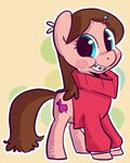  blush braces cutie_mark equine female gravity_falls horse looking_at_viewer mabel_pines mammal my_little_pony ponification pony solo sweater 