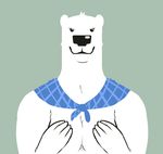  bailey bailey_(ritts) bear cape cel_shading female hands_on_breasts hands_over_breasts looking_at_viewer mammal polar_bear ritts shirokuma 