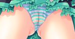  close-up crotch fat_mons hatsune_miku nanami_ayane panties pussy_juice pussy_juice_stain see-through skirt solo striped striped_panties underwear vocaloid wet wet_clothes wet_panties 