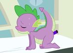  anal anal_insertion anal_penetration blush dildo dragon friendship_is_magic frostedpony insertion inside male my_little_pony penetration penis scalie sex_toy solo spike_(mlp) sweat vibrator 