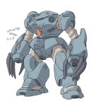  2016 arm_cannon beam_cannon claws colored_lineart dated emblem gundam highres mecha mecha_focus mobile_suit mobile_suit_gundam no_humans one-eyed original redesign robot roundel science_fiction signature sketch weapon white_background z&#039;gok z006 zeon 