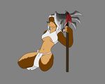  caprine clothed clothing female loincloth mammal morose_ambrose morose_ambrose_(artist) ram skimpy weapon 