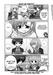  6+girls ahoge bow caro_ru_lushe clenched_hand comic erio_mondial fate_testarossa greyscale hair_ornament hard_translated labcoat lyrical_nanoha mahou_shoujo_lyrical_nanoha_strikers mikage_takashi military military_uniform monochrome multiple_girls shamal side_ponytail takamachi_nanoha translated tsab_ground_military_uniform uniform vivio x_hair_ornament yagami_hayate 