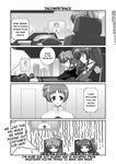  =_= car comic greyscale ground_vehicle hard_translated lyrical_nanoha mahou_shoujo_lyrical_nanoha_strikers mikage_takashi military military_uniform monochrome motor_vehicle multiple_girls ponytail schach_nouera side_ponytail signum takamachi_nanoha translated tsab_ground_military_uniform uniform 