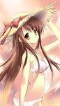  asahina_mikuru bikini brown_hair hat long_hair non-web_source orange_eyes solo straw_hat sun_hat suzumiya_haruhi_no_yuuutsu swimsuit 