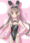  animal_ears bad_anatomy brown_hair bunny_ears bunnysuit copyright_request houjouin_seika long_hair md5_mismatch pantyhose pencil_gokushou princess_lover sketch solo twintails yellow_eyes 