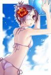  bad_id bad_pixiv_id bikini chrome_dokuro eyepatch katekyo_hitman_reborn! purple_eyes purple_hair short_hair side-tie_bikini swimsuit toriniku_(suikyou) 