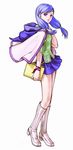  book cape fire_emblem fire_emblem:_akatsuki_no_megami fire_emblem:_souen_no_kiseki ilyana kita_senri long_hair low-tied_long_hair official_art purple_hair solo 