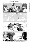  6+girls ahoge caro_ru_lushe comic dojikko erio_mondial face_punch fate_testarossa fingerless_gloves gauntlets ginga_nakajima gloves greyscale hard_translated headband in_the_face lyrical_nanoha mahou_shoujo_lyrical_nanoha_strikers mikage_takashi military military_uniform monochrome multiple_girls ponytail punching siblings side_ponytail signum single_fingerless_glove single_gauntlet sisters subaru_nakajima takamachi_nanoha teana_lanster translated tsab_air_military_uniform tsab_ground_military_uniform twintails uniform vita 