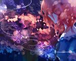  bug butterfly insect lowres pink_hair popoin saigyouji_yuyuko solo touhou 