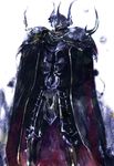  armor black_armor cape final_fantasy final_fantasy_iv full_armor golbeza helmet houmuari male_focus solo white_background 