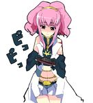  anya_alstreim code_geass girdle gloves kanikama knights_of_the_round_uniform long_hair oekaki pink_eyes pink_hair playing_games solo video_game 