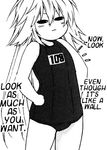  :3 flat_chest greyscale kusano lowres monochrome non-web_source one-piece_swimsuit school_swimsuit sekirei solo swimsuit translated 